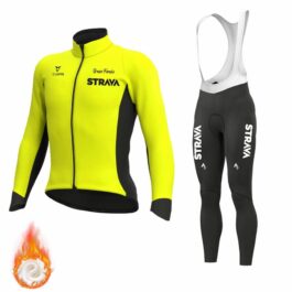 STRAVA Thermal Yellow Strój kolarski