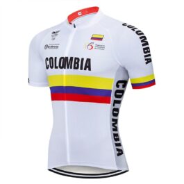 Colombia White Koszulka kolarska