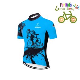 Dziecięca koszulka rowerowa Strava Blue