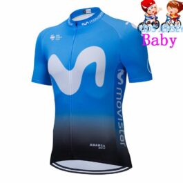 Movistar Sky Blue Dziecięca koszulka rowerowa