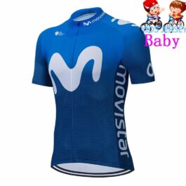 Movistar Blue Dziecięca koszulka rowerowa