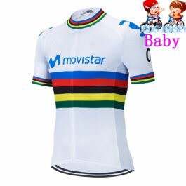 Movistar Dziecięca koszulka rowerowa