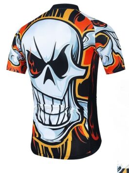 Koszulka kolarska Skull Orange