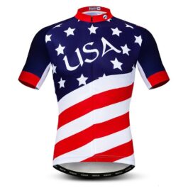 Męska koszulka kolarska USA